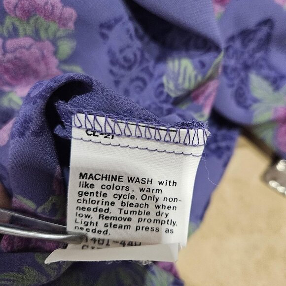 Vint Pendleton Blouse Womens 14 Long Sleeve Country Sophisticates 90s Secretary - Picture 10 of 11